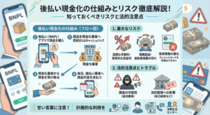 後払い現金化の仕組みを徹底解説！知っておくべきリスクと法的注意点